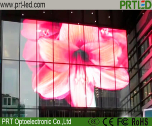 High Brightness Transparent Window Glass LED Video Panel P7.82-15.64 Mm