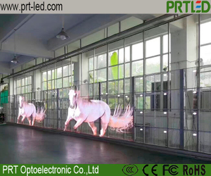 P3.91, P7.81 Full Color Transparent LED Display Glass Screen for Outdoor Indoor Advertising
