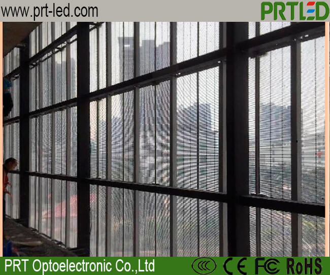 Full Color Glass Transparent LED Display for Outdoor Indoor Advertising (P3.9, P7.8)