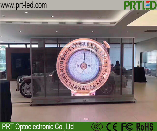 Higher transparency P3.91, P7.81 Full Color Glass LED Video Wall for shop window advertising