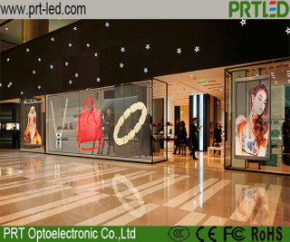 P3.91, P7.81 Full Color Transparent LED Display Panel for shop window advertising