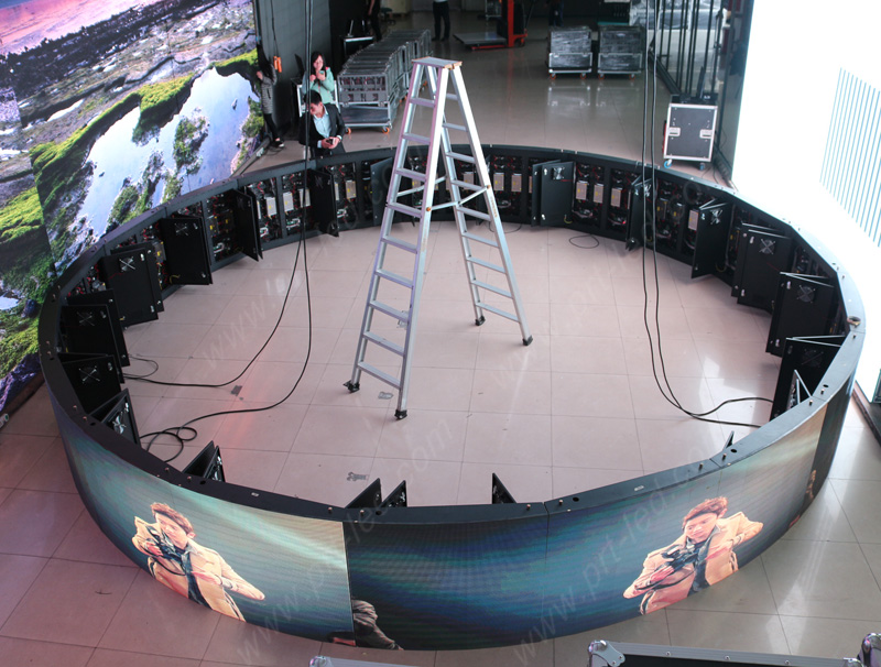 Indoor P3 Full Color Circular/Cylinder LED Display (diameter of 6m/2m)